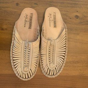 Amuse Society x Matisse Morocco Woven Leather Closed Toe Slip On Mules Size 9